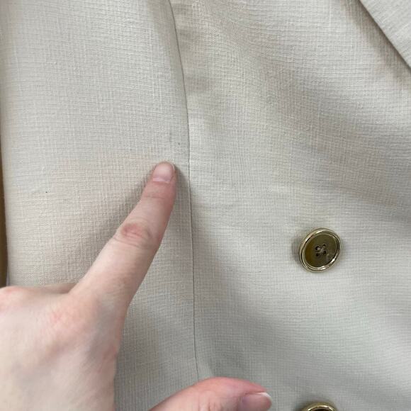 Rebecca Vallance 6 Verano Double Breasted Blazer Cotton Linen Blend - Picture 7 of 12
